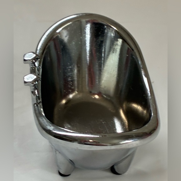 UMBRA CHROME PLATED BATHTUB TRINKET DISH - Picture 4 of 7